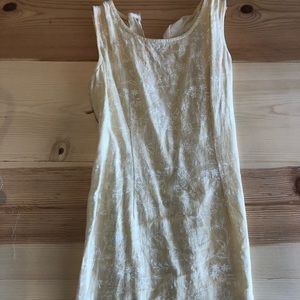 Vintage floral embroidered dress